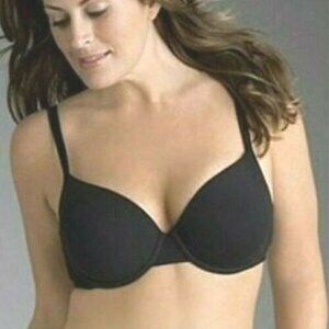 Cacique Bra T Shirt Size 44C Black Cotton Blend